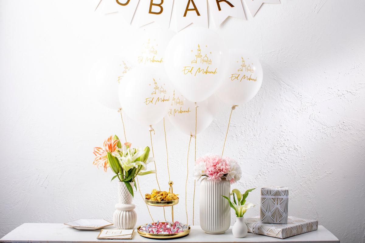 Eid Mubarak' Celebration Latex Balloons (Set of 25) – Amasi Decor