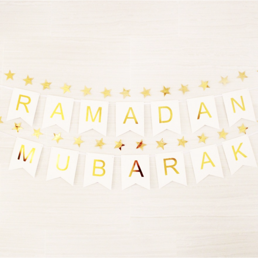 Products 'Ramadan Mubarak' Fishtail Banner. decor, party, Eid gifts and traditions, Islamic holidays, Ramadan fasting, Eid, Ramadan