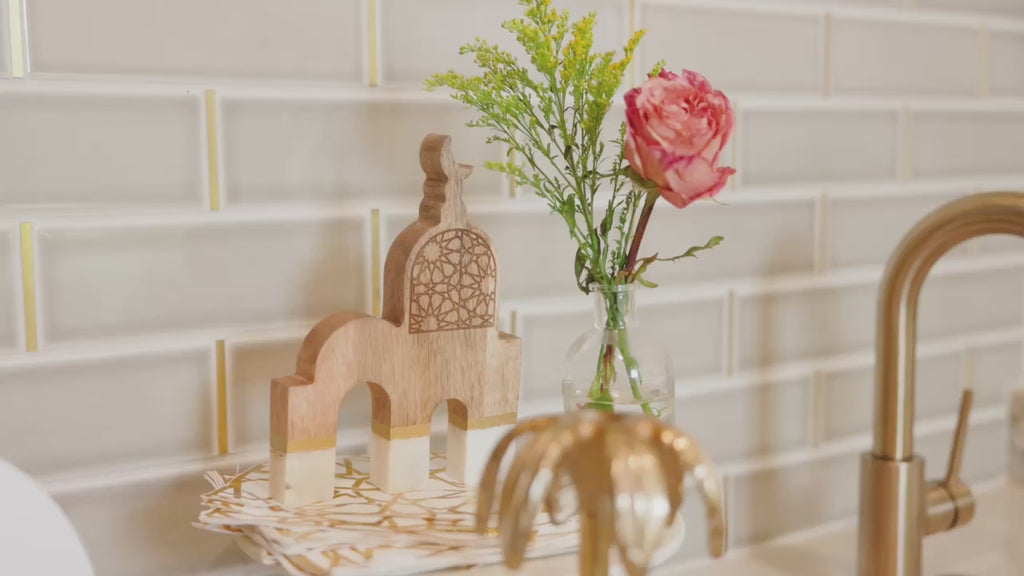 Products Marble & Wood Masjid Centerpiece, Party, Decor, Eid, Ramadan, decor, party, Eid gifts and traditions, Islamic holidays, Ramadan fasting, Eid, Ramadan, Party, Decor, Holiday, Celebrate, Trendy, Elevated style, modern, elegant