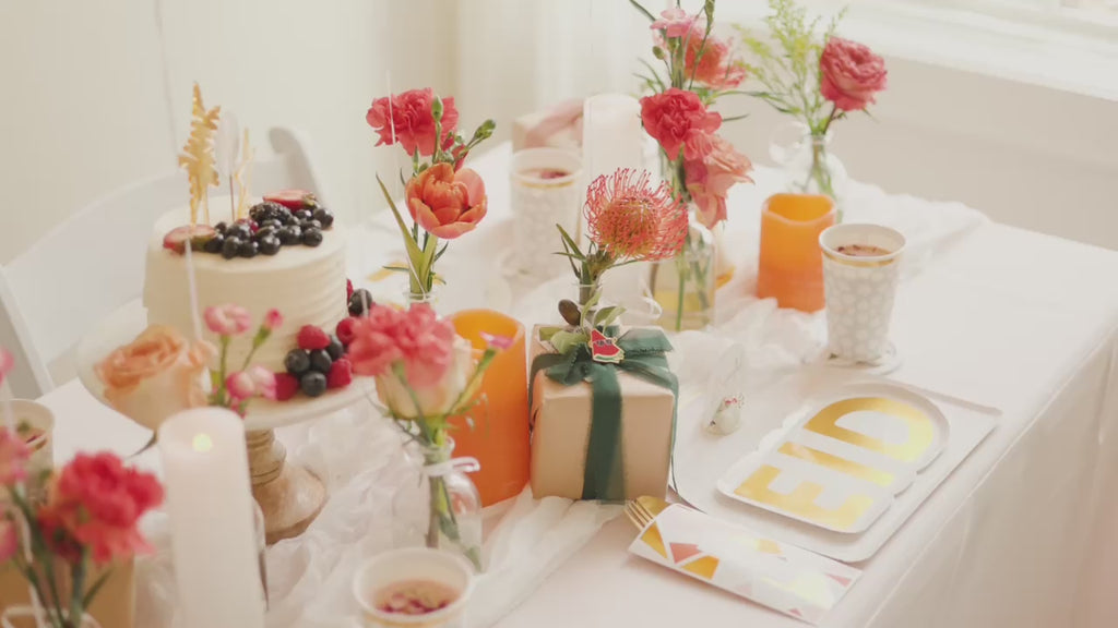 Metallic 'Mubarak' Paper Cups (Set of 12); Eid Cups; Ramadan Cups; Islamic Decorations; Muslim Decorations; Eid Al Adha Decorations; Eid Al Fitr Decorations; Ramadan Decorations; Classy; Elegant; Modern; Gold Cups; Disposable Decorations