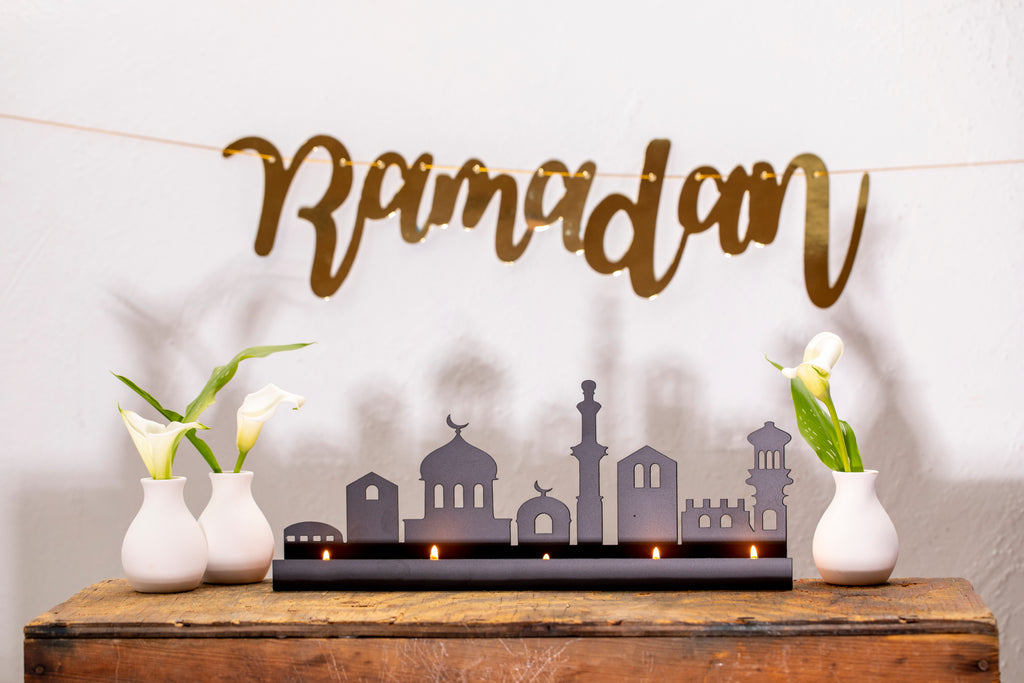 Products Arabian Cityscape Metal Candle Holder, Eid, Ramadan, decor, party, Eid gifts and traditions, Islamic holidays, Ramadan fasting, Eid, Ramadan, Party, Decor, Holiday, Celebrate, Trendy, Elevated style, modern, elegant