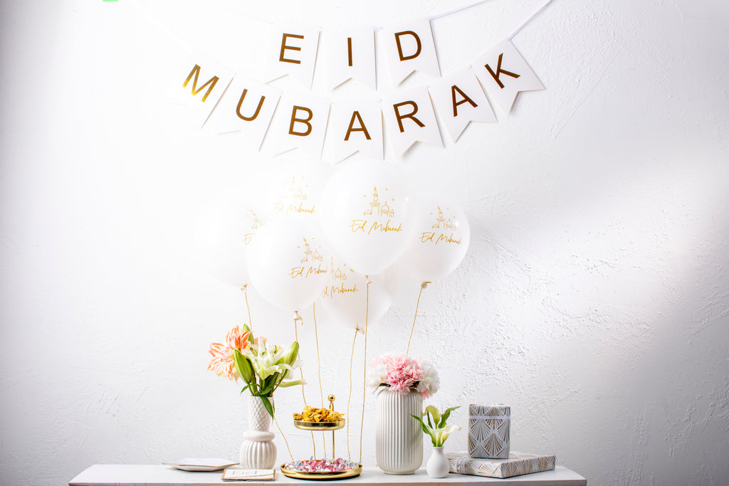 Products ‘Eid Mubarak’ Celebration Latex Balloons, Eid, Ramadan, decor, party, Eid gifts and traditions, Islamic holidays, Ramadan fasting, Eid, Ramadan, Party, Decor, Holiday, Celebrate, Trendy, Elevated style, modern, elegant, Minimal