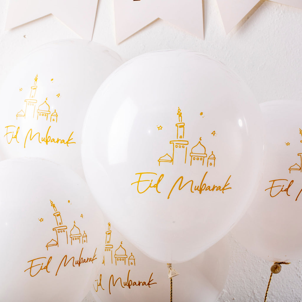 Eid Latex Balloons, Eid, Ramadan, decor, party, Eid gifts and traditions, Islamic holidays, Ramadan fasting, Eid, Ramadan, Party, Decor, Holiday, Celebrate, Trendy, Elevated style, modern, elegant, Minimal