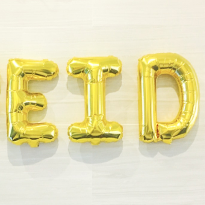 Products Metallic EID Balloon Banner, Party, Decor, Eid, Ramadan, decor, party, Eid gifts and traditions, Islamic holidays, Ramadan fasting, Eid, Ramadan, Party, Decor, Holiday, Celebrate, Trendy, Elevated style, modern, elegant