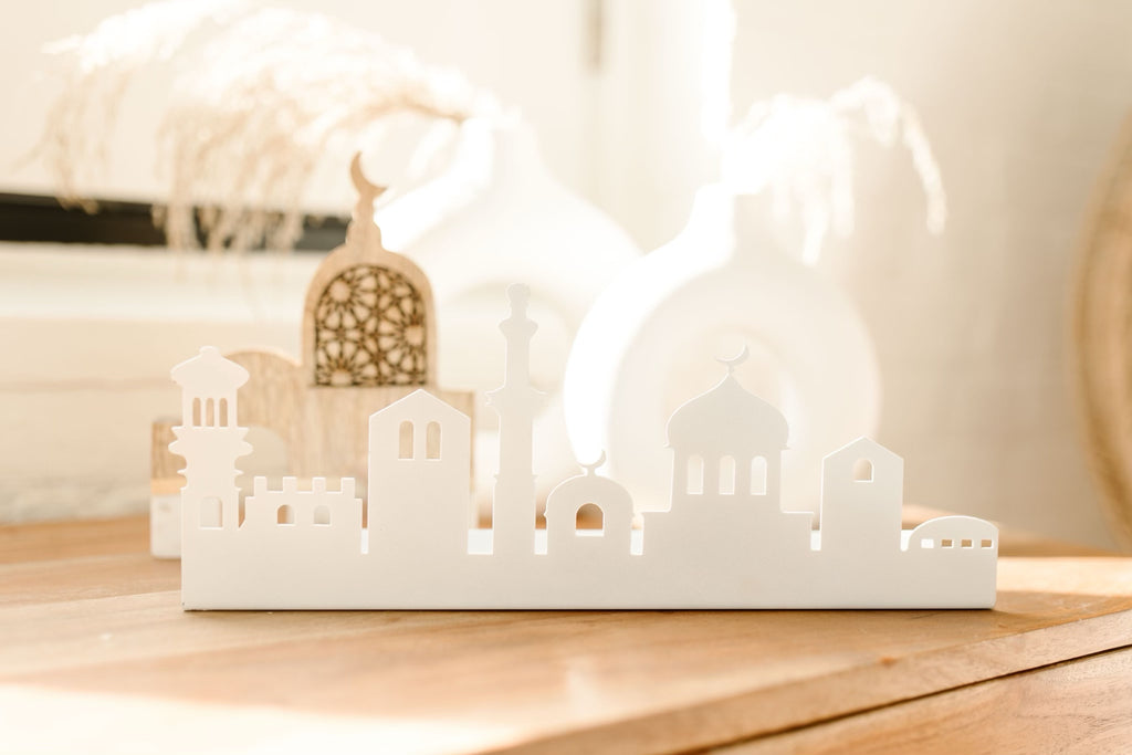 Products Arabian Cityscape Metal Candle Holder, Eid, Ramadan, decor, party, Eid gifts and traditions, Islamic holidays, Ramadan fasting, Eid, Ramadan, Party, Decor, Holiday, Celebrate, Trendy, Elevated style, modern, elegant