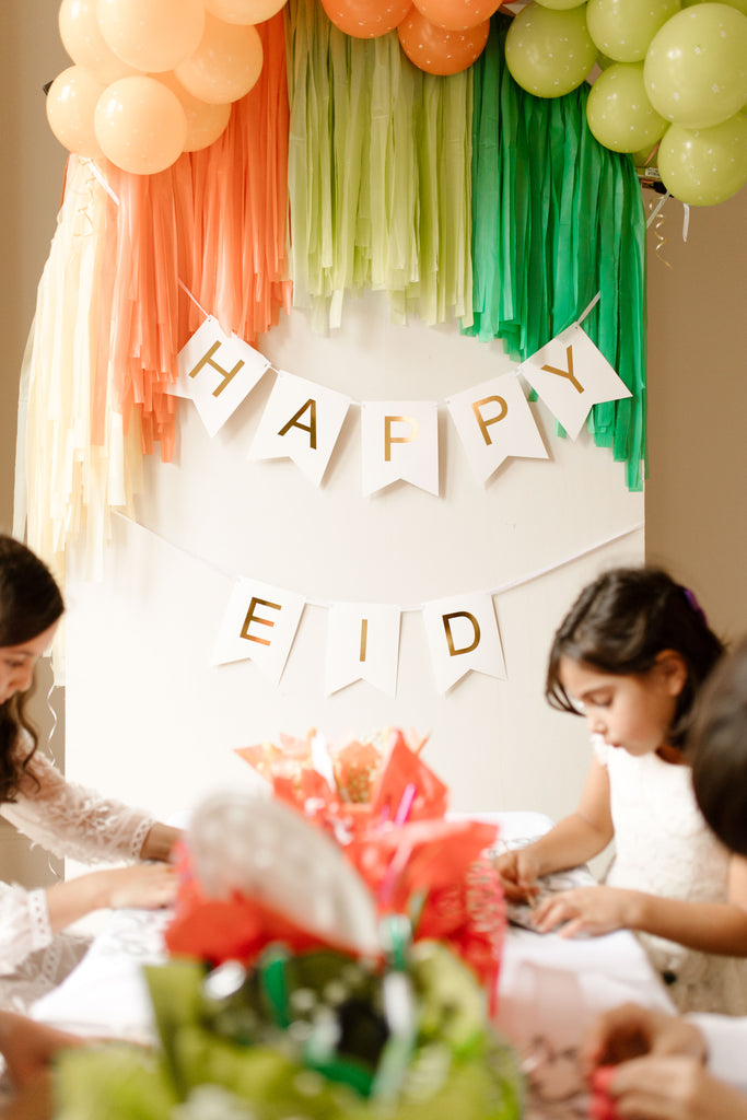 Happy Eid' Fishtail Banner, Eid Banner, Eid Party Decor,Eid gifts and traditions, Islamic holidays, Ramadan fasting, Eid, 
