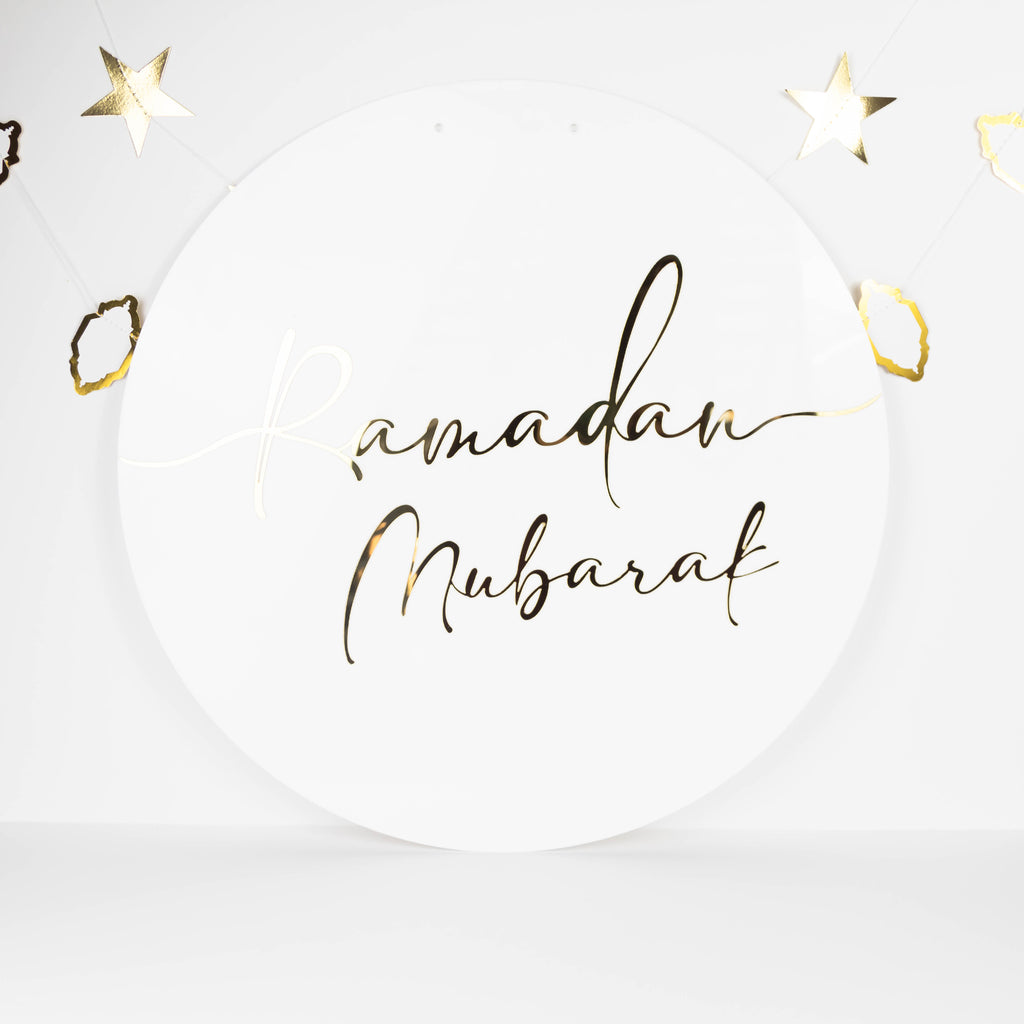 Products Acrylic 'Ramadan Mubarak' Wreath, Door, Decor, Outside, Inside, Holiday,  Eid, Ramadan, decor, party, Eid gifts and traditions, Islamic holidays, Ramadan fasting, Eid, Ramadan, Party, Decor, Holiday, Celebrate
