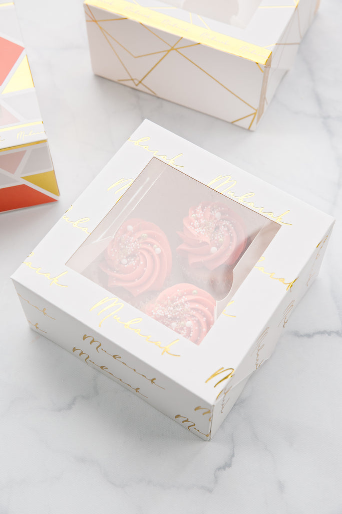 Products Pop of Color 'Mubarak' Treat Boxes , Cakes, Food, Decor, party, Eid, Ramadan, decor, party, Eid gifts and traditions, Islamic holidays, Ramadan fasting, Eid, Ramadan, Party, Decor, Holiday, Celebrate, Trendy, Elevated style, modern, elegant, Minimal